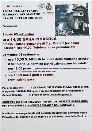 Festa del Santuario Madonna dei Martiri