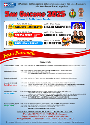 Festa Patronale di San Giacomo 2025