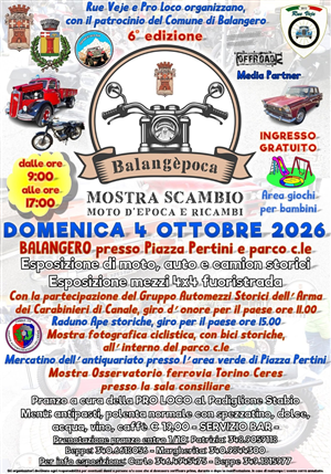 Balangèpoca - Mostra Scambio Moto, Auto, Ricambi d'Epoca