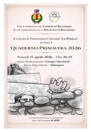 Quaderno primavera 2026